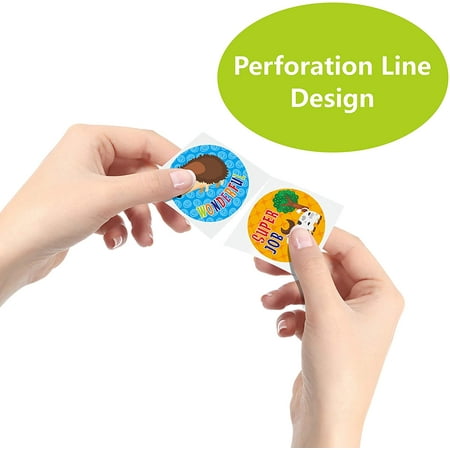 Expanded Version with 1.5 Diameter 600 Animal Teacher Reward Encouragement Motivational Sticker in 16 Designs .